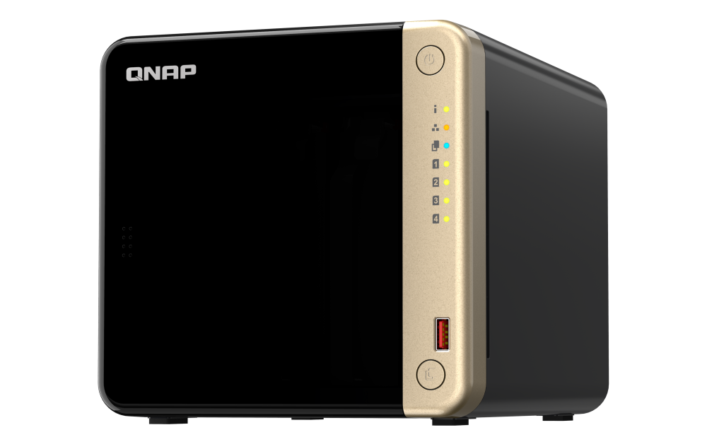 QNAP 4 BAY INTEL CELERON, UP TO 8GB MEMORY, 2X 2.5 GIGABIT ETHERNET PORT