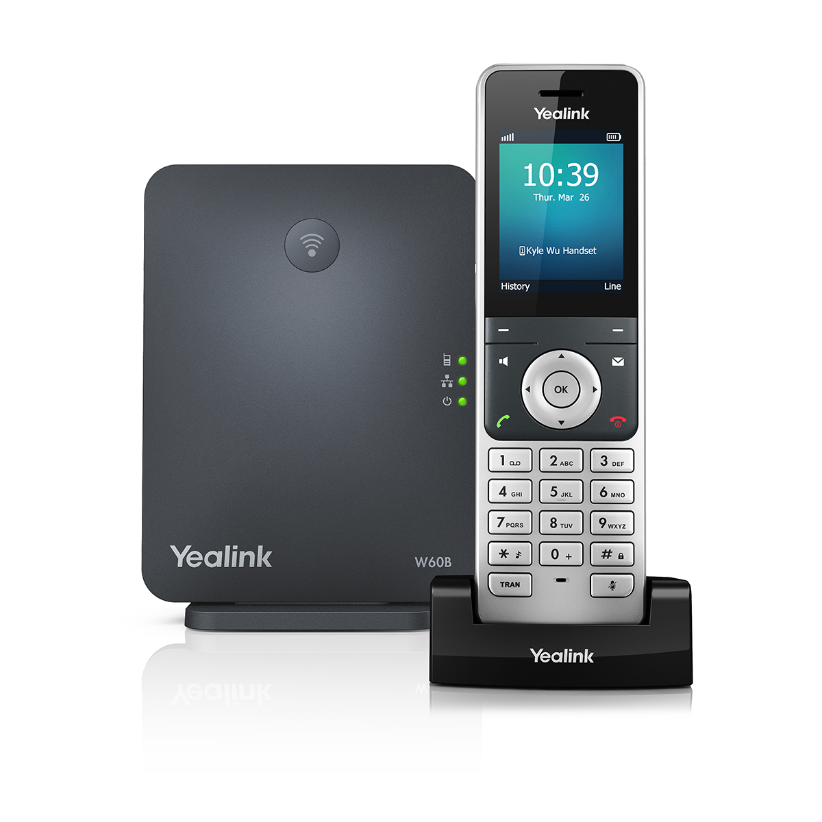 YEALINK PREMIUM RANGE IP DECT BASE STATION WITH W56H HANDSET