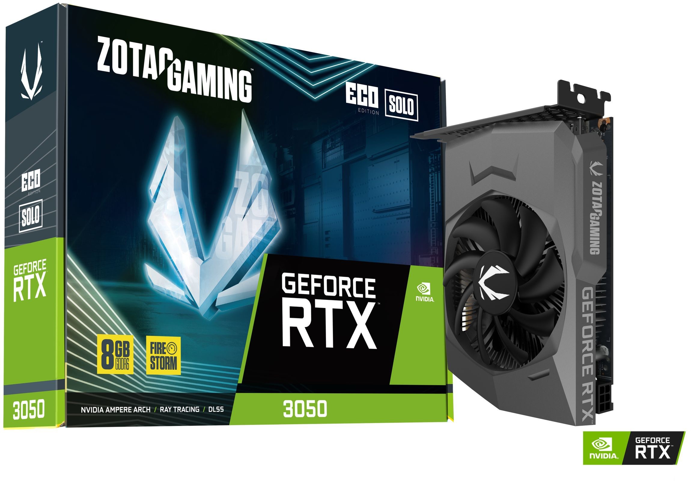 ZOTAC GEFORCE RTX 3050 ECO SOLO 8GB GDDR6 PCIE GEN4 GAMING GRAPHICS CARD