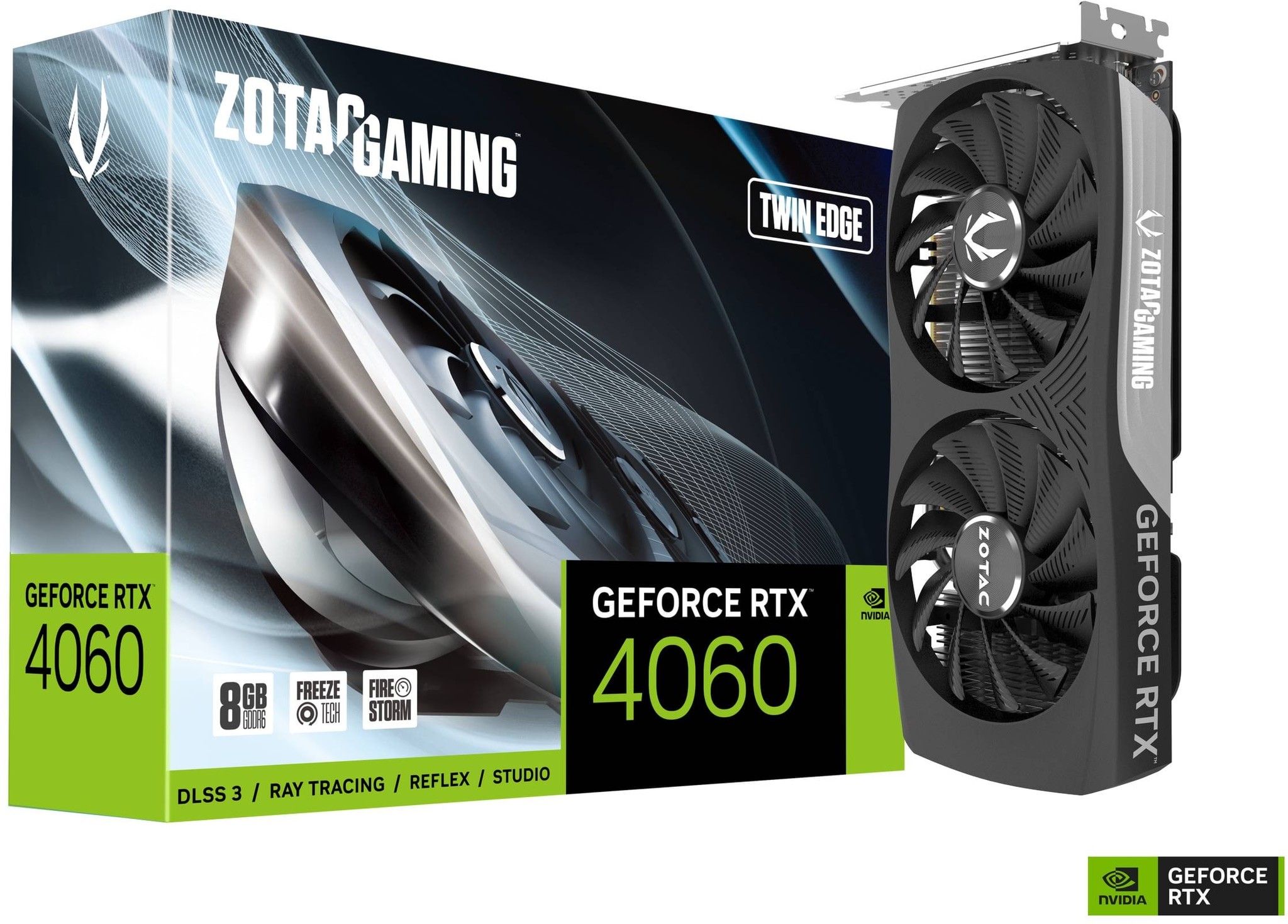 ZOTAC GEFORCE RTX 4060 TWIN EDGE 8GB GDDR6 PCIE GEN4 GAMING GRAPHICS CARD