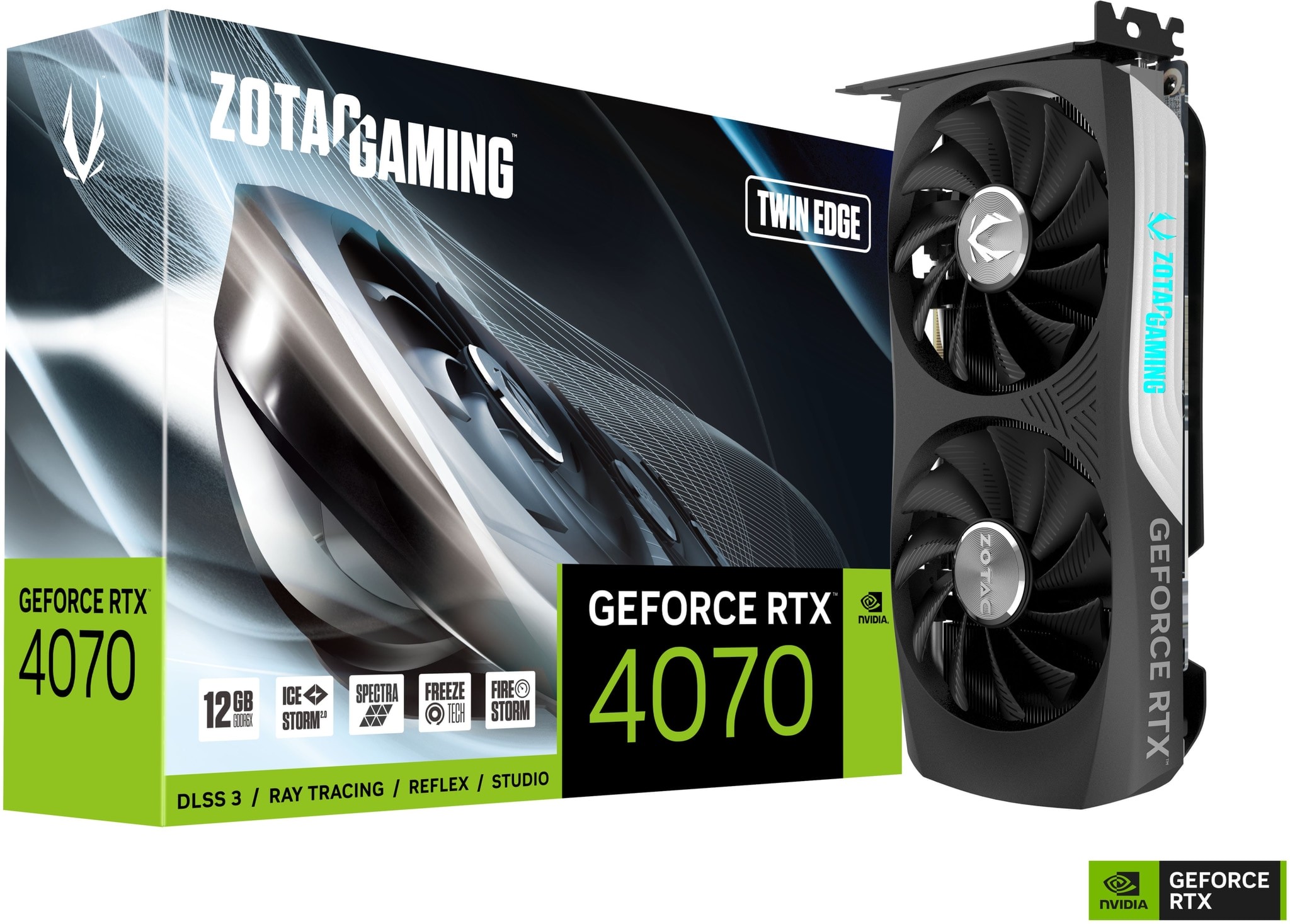 ZOTAC GEFORCE RTX 4070 TWIN EDGE 12GB GDDR6X PCIE GEN4 GAMING GRAPHICS CARD