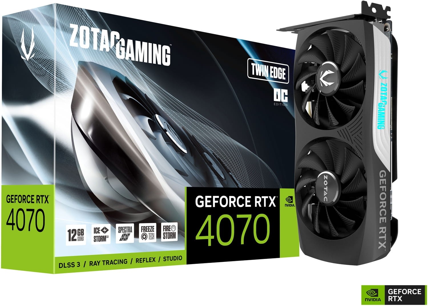 ZOTAC GEFORCE RTX 4070 TWIN EDGE OC 12GB GDDR6X PCIE GEN4 GAMING GRAPHICS CARD