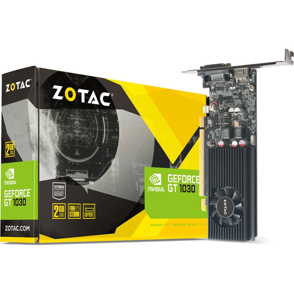 ZOTAC GEFORCE GT 1030  2GB DDR5 PCIE GEN3 GRAPHICS CARD