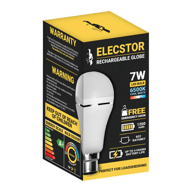 Elecstor B22 7W Rechargeable cool White