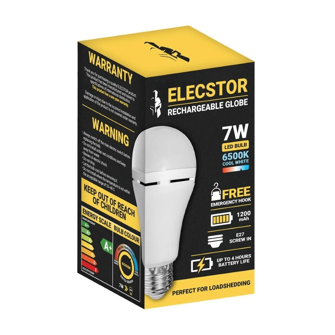 Elecstor E27 7W Rechargeable cool White