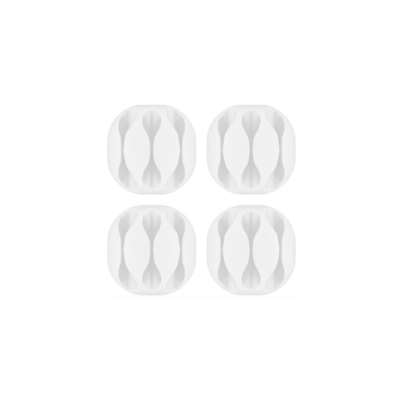 Goobay Cable Management 3 Slots 4-Piece Set - White