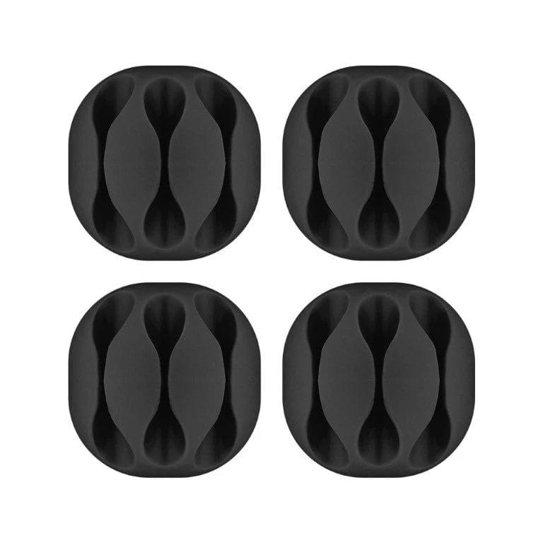 Goobay Cable Management 3 Slots 4-Piece Set - Black