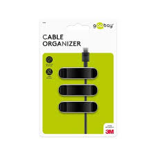 Goobay Cable Management Clip 3 Slots 3-Piece Set - Black