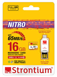 Strontium 16GB Micro SD Card Nitro W Otg