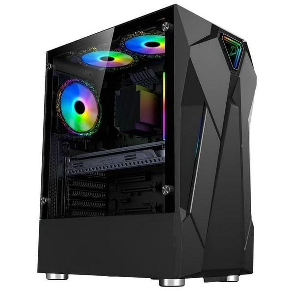 Armaggeddon Tron Holo-5 ATX Gaming Case - Black