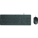 HP 150 Wired Mouse and Keyboard Combo Set English - Black