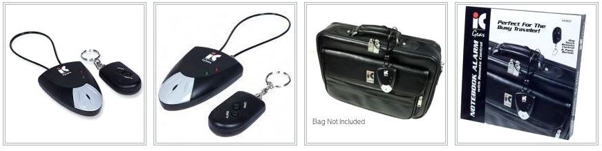 Manhattan Notebook Briefcase Alarm with Panic Remote