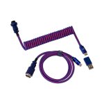 Keychron Premium Coiled Aviator USB Cable Type - C + USB - A Adapter Detachable Aviator Connector 108 cm