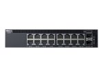 Dell Networking X1018 Smart Web Managed Switch - 16x 1GbE and 2x 1GbE SFP ports Lifetime Limited Hardware Warranty Minimum Warranty ( add 575 BBEE to make the switch rackmountable - Image 2