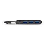 Port USB Type - C to 3 x USB3.0 and 1 x Type - C PD 30cm 4 Port Hub - Black - Image 3