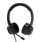 Port Connect USB Headset 1.8m Cable with Mic and Padded - Soft Cushions Black - Image 4