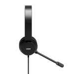 Port Connect USB Headset 1.8m Cable with Mic and Padded - Soft Cushions Black - Image 2