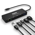 Port USB Type - C to 1 x RJ451 x USB3.0 SS1 x Type - C 85W PD1 x HDMI2.01 x VGA 30cm Cable Dock - Black - Image 4