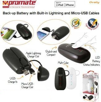 Promate Ovally.Brown 5200mah Portable Back – Up