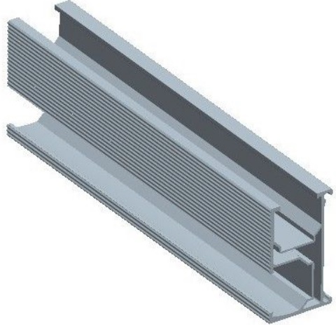 Solarix 4.3m D Rail For Solar Panel Mounting