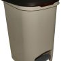 Casey 20 Litre Step On Pedal Waste Bin Beige And Brown