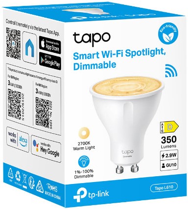 TP – Link Tapo L610 Smart Wi – Fi Dimmable Spotlight Bulb