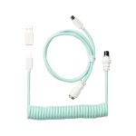 Keychron Coiled Aviator Cable - Mint - Straight - Image 2