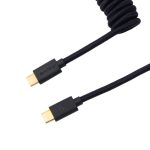 Keychron Coiled Aviator Cable - Black - Straight