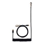 Keychron Coiled Aviator Cable - Black - Straight - Image 4