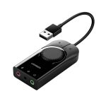 UGREEN CM129 - 40964 USB - A to 3.5mm External Stereo Sound Adapter - Black - Image 8