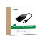 UGREEN CM129 - 40964 USB - A to 3.5mm External Stereo Sound Adapter - Black - Image 6