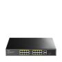 CUDY FS1018P 18 - PORT (16X POE - 2X GBE UPLINK - 1X SFP) ETHERNET 200W POE+ SWITCH