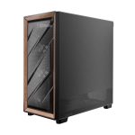 Antec FLUX ATX WOOD Mid Tower Gaming Chassis - Black - Image 4