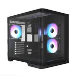 Raidmax I630 ATX Micro - ATX ITX ARGB Mid - Tower Dual Chamber Curved Glass Gaming Chassis - Black