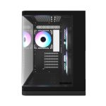 Raidmax I630 ATX Micro - ATX ITX ARGB Mid - Tower Dual Chamber Curved Glass Gaming Chassis - Black - Image 3