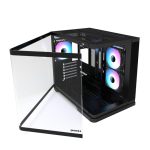 Raidmax I630 ATX Micro - ATX ITX ARGB Mid - Tower Dual Chamber Curved Glass Gaming Chassis - Black - Image 10