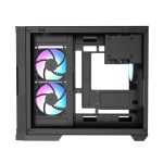 Raidmax I630 ATX Micro - ATX ITX ARGB Mid - Tower Dual Chamber Curved Glass Gaming Chassis - Black - Image 5