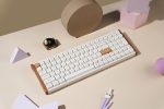 Keychron K4 HE 96 Magnetic Switch Hot - Swap RGB Wireless Keyboard - White (Wood + Aluminium) - Image 4