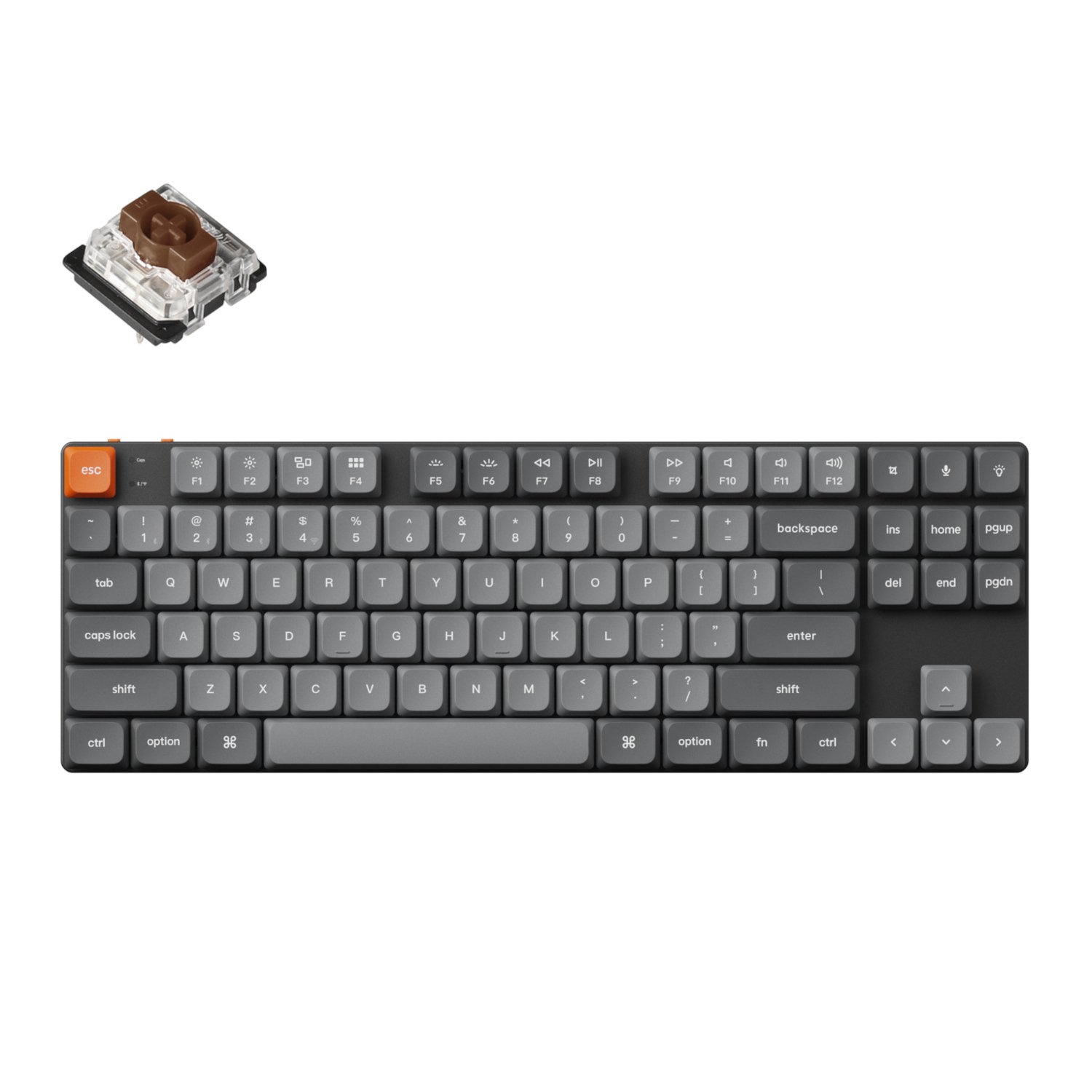 Keychron K1 Max QMK – VIA 80 Wireless Custom Mechanical Keyboard BROWN Switches