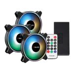 PCBuilder Tempest Chill Fan Kit 3x120MM Dual Glow ARGB Fan + Controller + RF Remote - Image 6