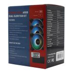 PCBuilder Tempest Chill Fan Kit 3x120MM Dual Glow ARGB Fan + Controller + RF Remote - Image 9