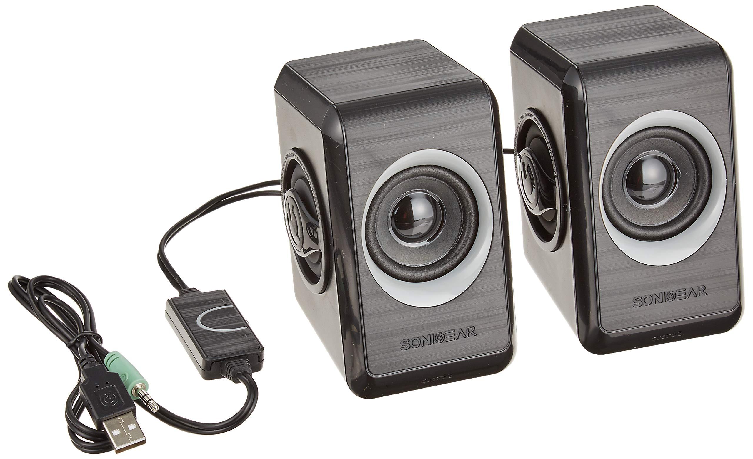 SonicGear Quatro 2 2.0 Speaker System – Grey