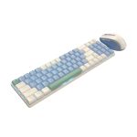 Redragon BS8772 Wireless Keyboard and Mouse Combo - Cream - Blue - Image 2