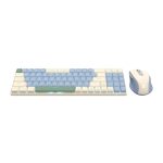 Redragon BS8772 Wireless Keyboard and Mouse Combo - Cream - Blue - Image 3