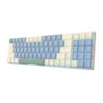 Redragon BS8772 Wireless Keyboard and Mouse Combo - Cream - Blue - Image 5