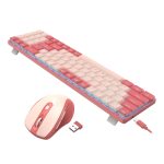 Redragon BS8772 Wireless Keyboard and Mouse Combo - Red - Pink - Image 2