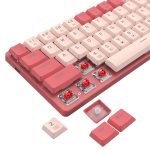 Redragon BS8772 Wireless Keyboard and Mouse Combo - Red - Pink - Image 6