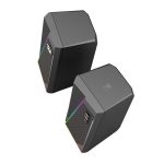 REDRAGON 2.0 Satellite Speaker ANVIL 2 x 3W RGB USBAux Gaming Speaker - Black - Image 3