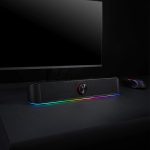 REDRAGON 2.0 Sound Bar ADIEMUS 2 x 3W RGB USBAux PC Gaming Speaker - Black - Image 6