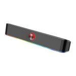 REDRAGON 2.0 Sound Bar ADIEMUS 2 x 3W RGB USBAux PC Gaming Speaker - Black - Image 3